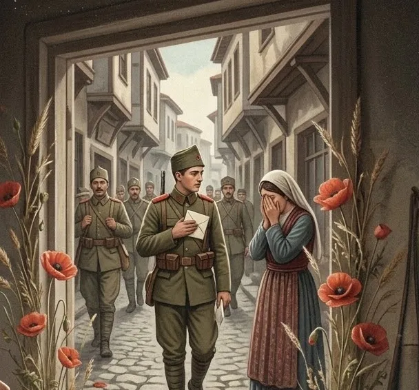 Çanakkale kıyısında akşam